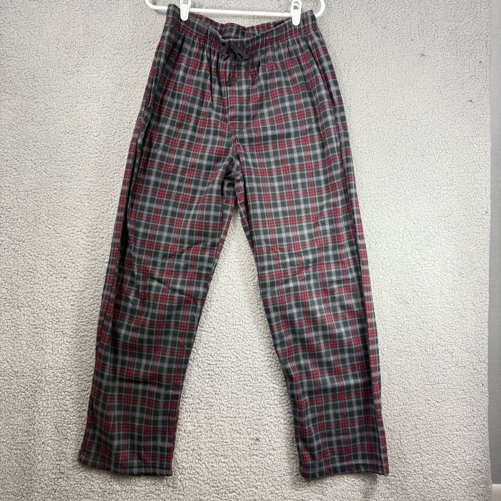 Fruit of the Loom Men's M Plaid Flannel Pajama Pants Elastic Waist Super Soft